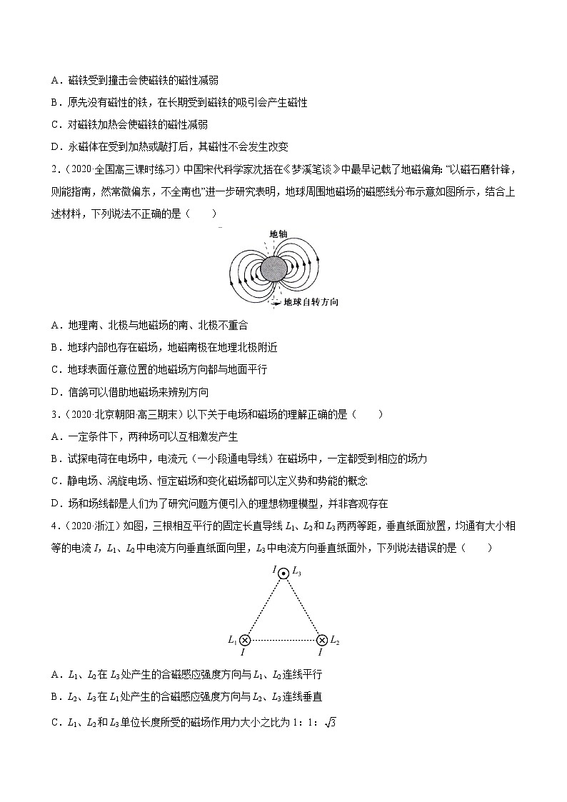 易错点20 磁场的描述 安培力-备战2022年高考物理典型易错题辨析与精练学案03