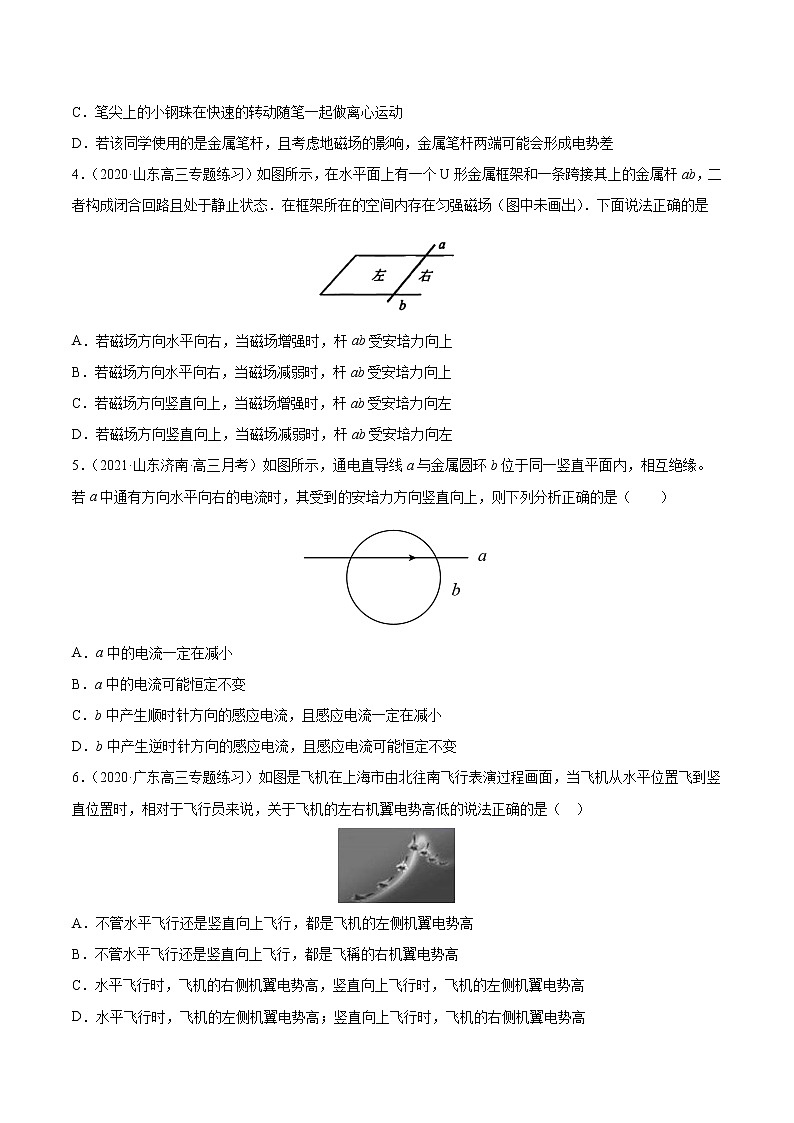 易错点22 电磁感应现象 楞次定律-备战2022年高考物理典型易错题辨析与精练学案03