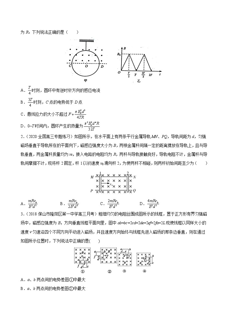 易错点24 电磁感应中的电路和图像问题-备战2022年高考物理典型易错题辨析与精练学案02