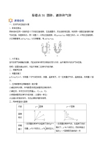 易错点31 固体、液体和气体-备战2022年高考物理典型易错题辨析与精练学案