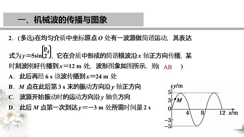 【同步课件】（人教版2019）高中物理选修第一册-第三章 机械波章末复习课件08