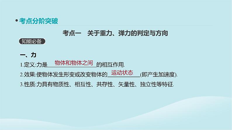 2019年高考物理一轮复习第4讲重力弹力课件新人教版201902142140第3页