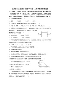 2020-2021学年甘肃省天水市高一上学期物理期末试卷