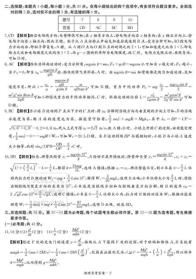 2022届湖南省衡阳市第八中学高三上学期12月联考试题 物理 PDF版含答案02