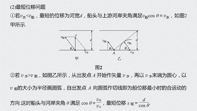 第五章 专题强化 小船渡河与关联速度问题课件PPT第7页