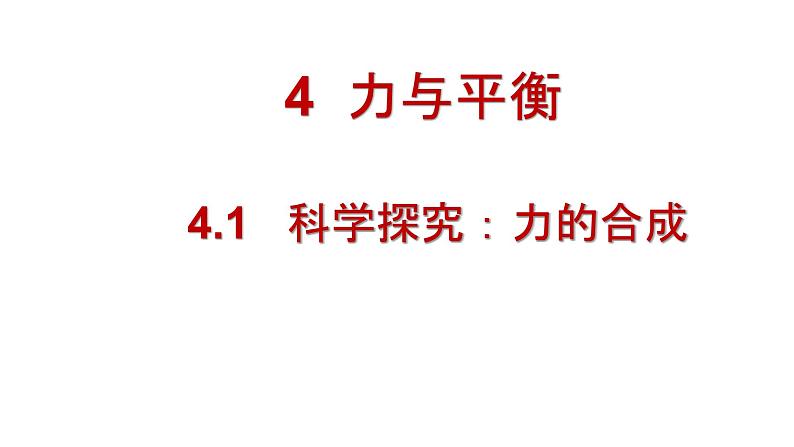 必修1物理新教材鲁科第四章41科学探究：力的合成pptx_15第1页