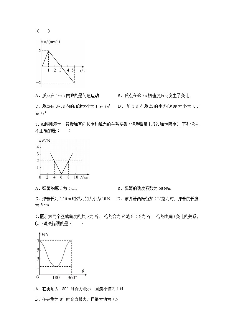 湖北省宜昌市示范高中教学协作体2021-2022学年高一上学期期中考试物理试卷含答案02
