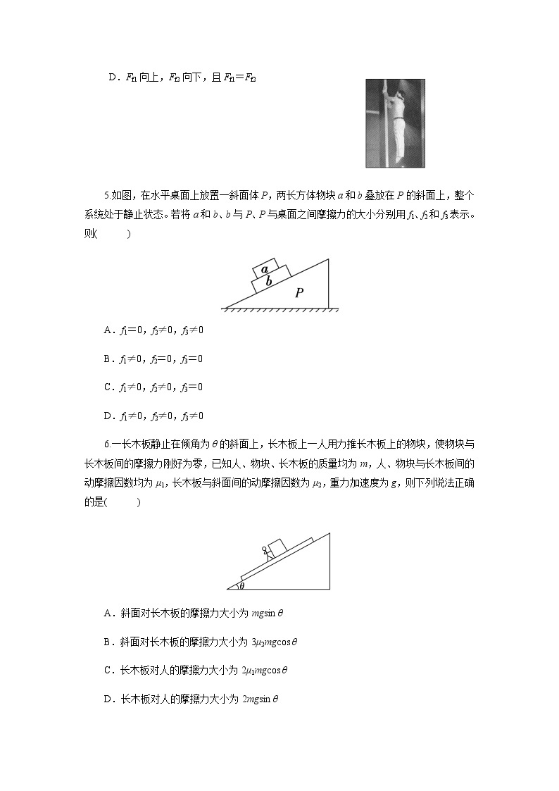 【高中物理必修1同步测试】摩擦力 基础习题02