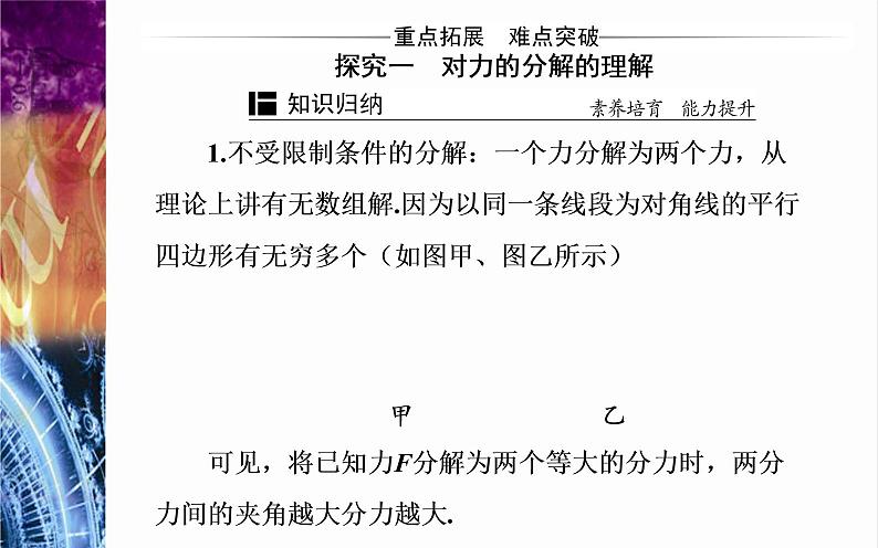 必修1物理新教材粤教版35力的分解ppt_14第8页