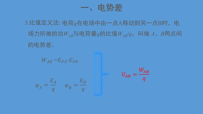 必修3物理新教材人教版第十章第2节电势差pptx_606