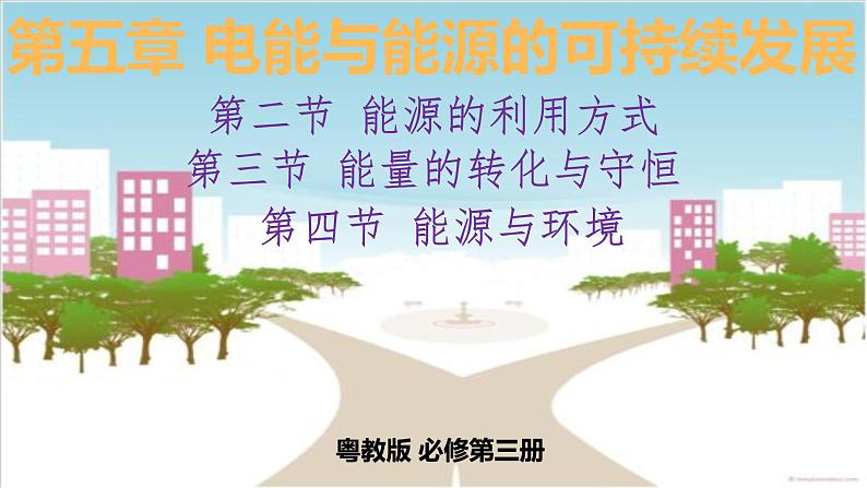 5.2能源的利用方式、5.3能量的转化与守恒、5.4能源与环境课件01