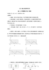 2021届山东省枣庄市高三上学期期末考试 物理练习题