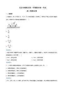 2021届北京市朝阳区高三上学期期末考试统考物理试题