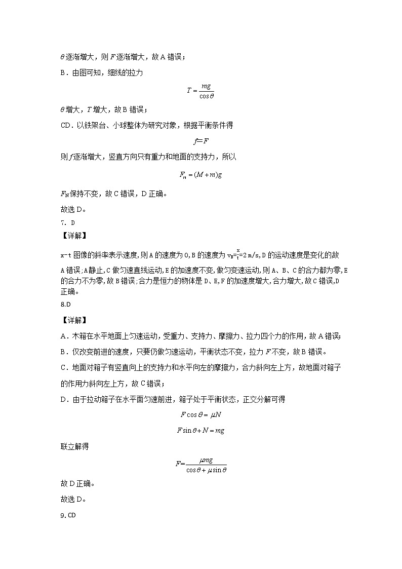 2021-2022学年黑龙江省哈尔滨市六中高一上学期期末考试物理试题 PDF版含解析03