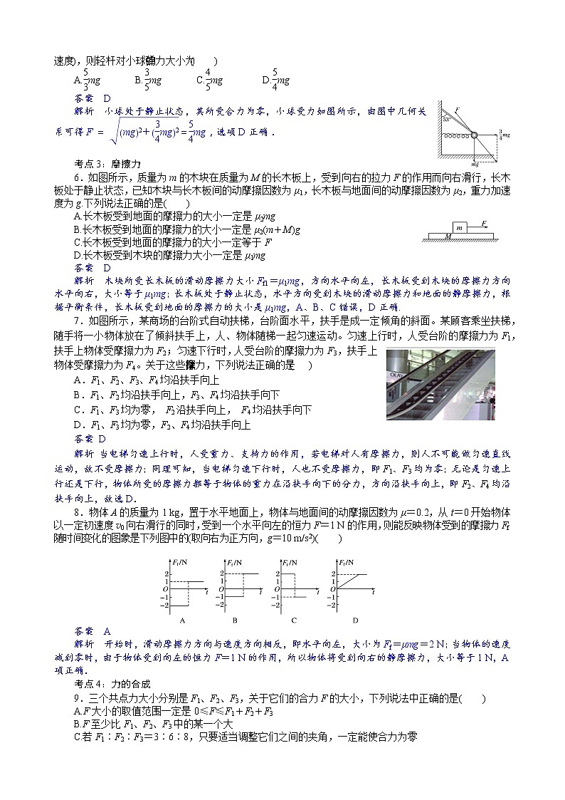 04学霸必刷  高一物理期末复习  专题二  相互作用  提升卷(解析版)02