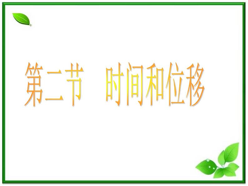 高一物理课件新人教必修1《时间和位移》第1页