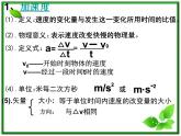 浙江省温州市啸秋中学-学年高一物理 1.5《速度变化快慢的描述──加速度》课件（人教必修1）