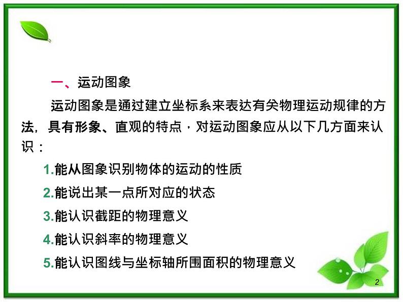 （广西）届高三复习物理课件：运动图像第2页