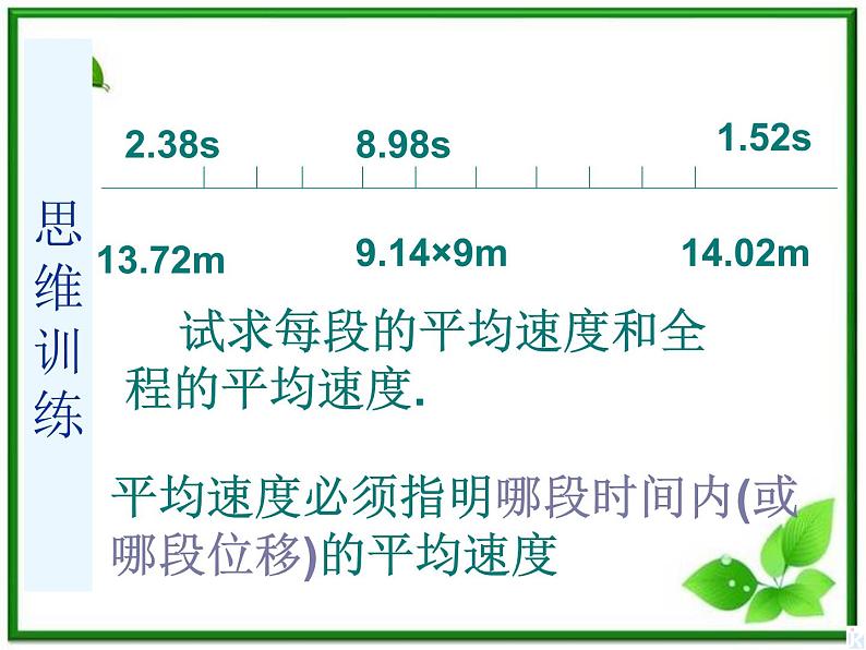 高中物理人教版必修1课件 运动快慢的描述——速度08