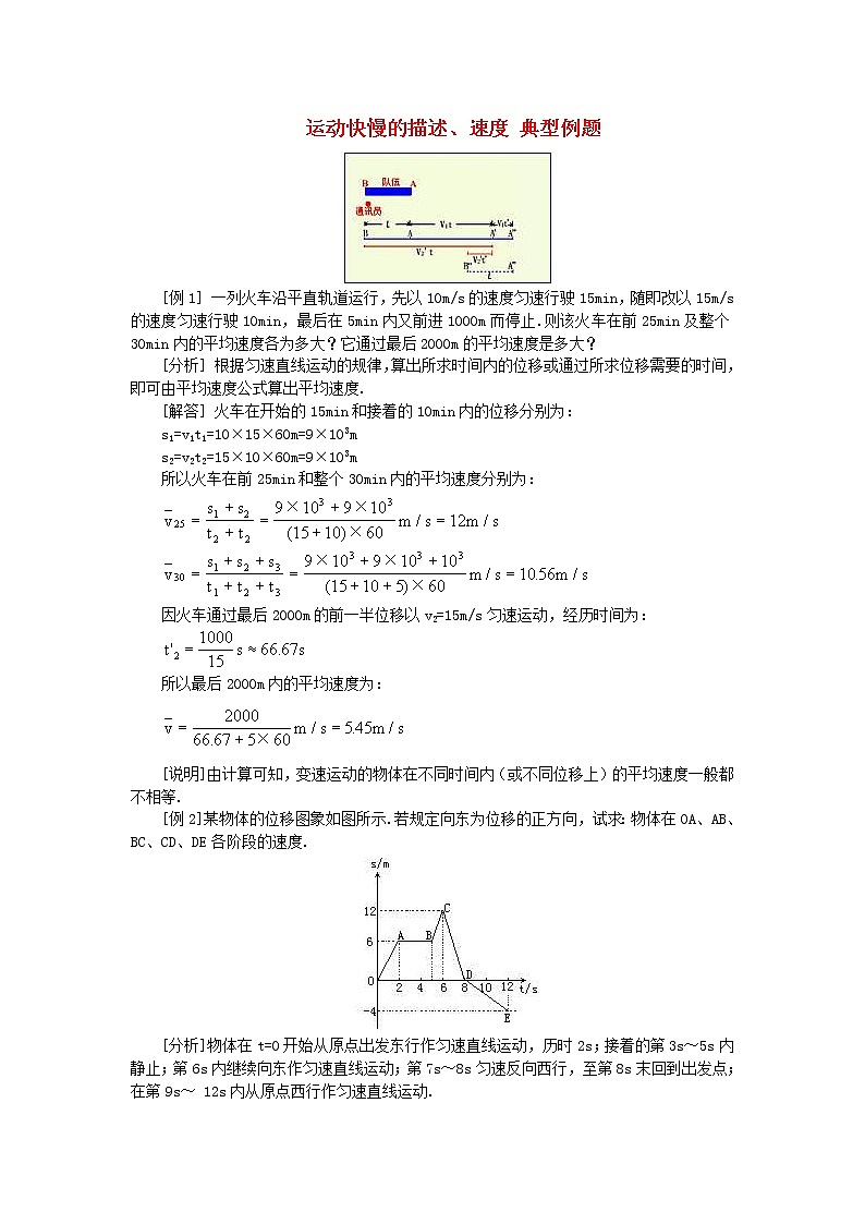 《运动快慢的描述——速度》学案20（人教版必修1）01