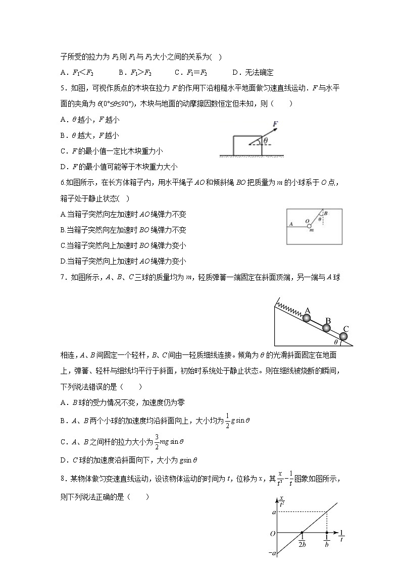 2021-2022学年河南省顶级中学高一上学期12月联考物理试题第2页
