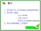 【精品】高一物理课件 3.1 《重力 基本相互作用》 3（新人教版必修1）