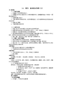 高中物理人教版 (新课标)必修11 重力 基本相互作用教案设计