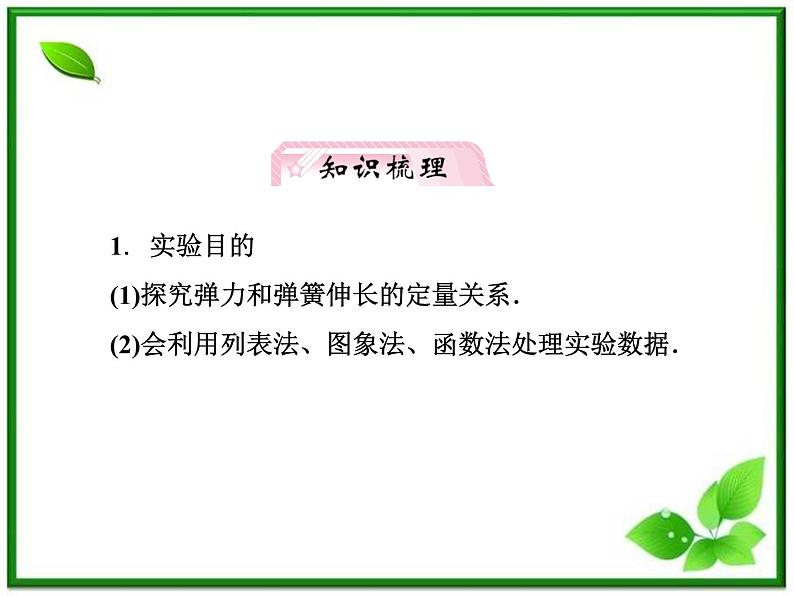 高考物理总复习 （人教版） 知识研习课件 第2章第4讲 实验：探究弹力和弹簧伸长的关系03