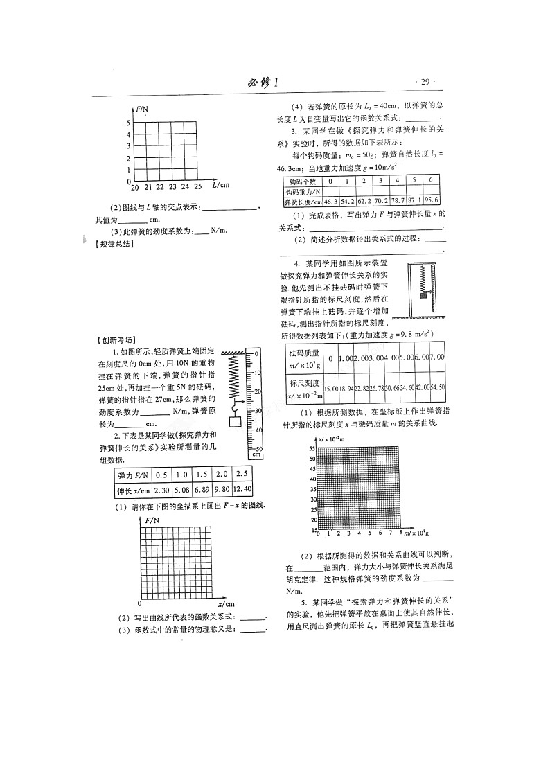 【山东】高考物理冲刺备考训练专项 3.2 实验 探究弹力与弹簧伸长的关系学案（扫描版）03