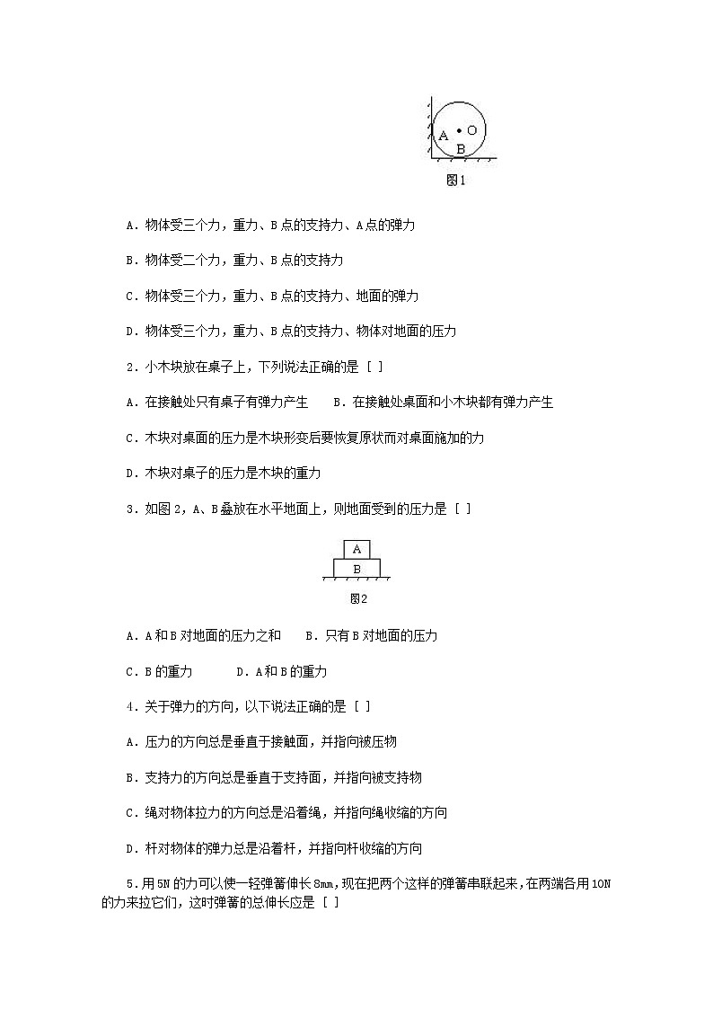 高中物理人教版必修1学案 弹力1第2页