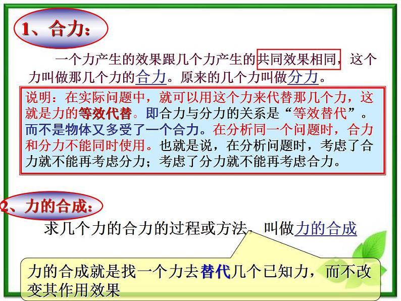 江苏省宿迁市泗县二中高一物理 3.4《力的合成》课件（人教版必修1）第6页