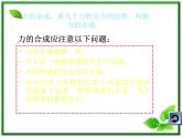 物理人教版必修1精品课件：《力的合成》