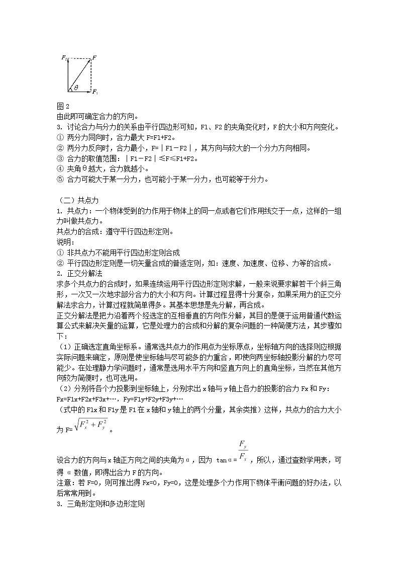 高中物理3.4《力的合成》同步练习2（新人教版必修1）第2页