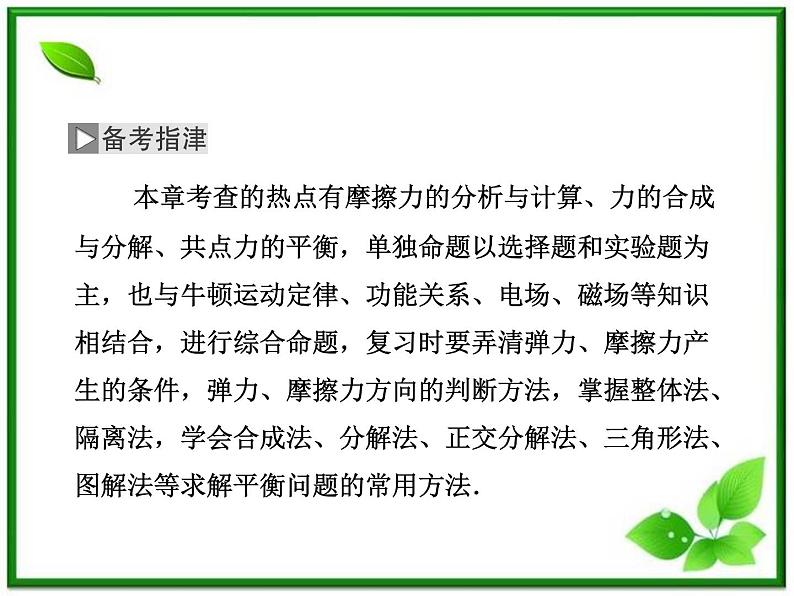 高考物理冲刺专题复习课件第二章   第一讲   重力04