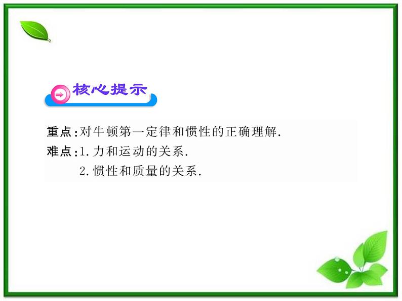 高一物理知能巩固课件：4.1《牛顿第一定律》（人教版必修1）03