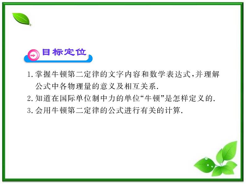 高中物理课时讲练通配套课件：4.3《牛顿第二定律》（人教版必修1）02