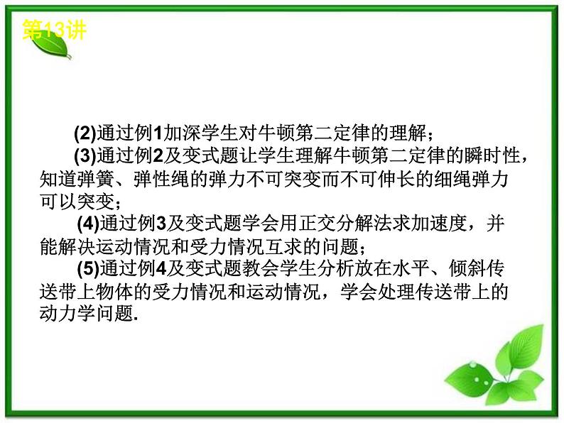 年高考物理复习课件（新课标）：3-13《牛顿第二定律》第3页