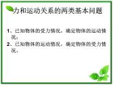 云南省昭通市实验中学高一物理《用牛顿定律解决问题（一）》课件