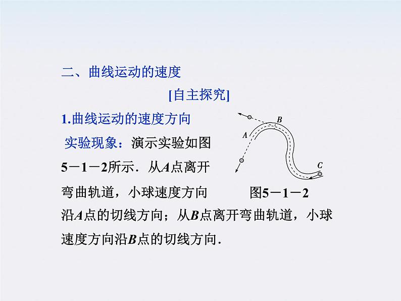 年物理人教版必修二 第五章 第一节《曲线运动》课件06