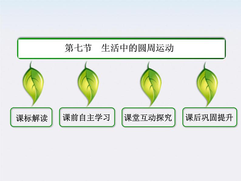 版高中物理（人教版必修2）同步学习方略课件5-7《生活中的圆周运动》第2页