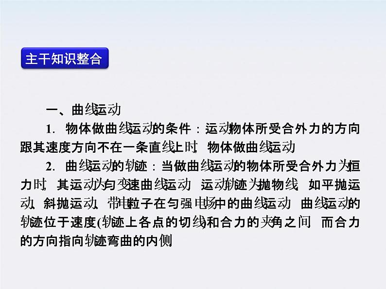 高考物理二轮复习精品资料Ⅰ 专题3 曲线运动同步课件第2页