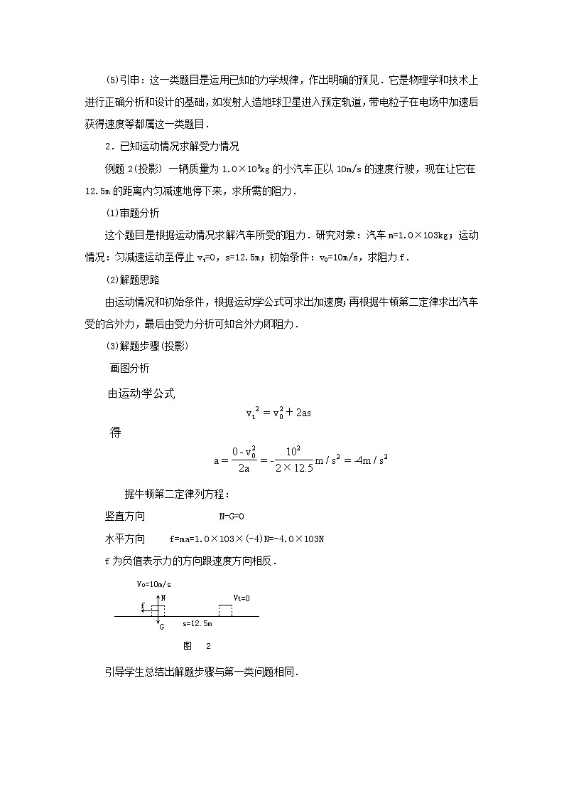【考前必备】高考总复习教案4.6 用牛顿运动定律解决问题（一） （人教版必修1）03
