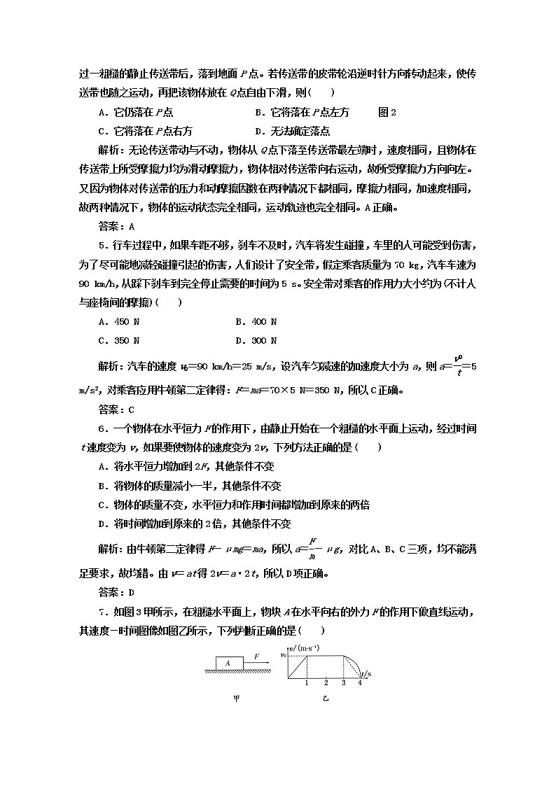 高中物理 教师用书 第四章 第6节 课时跟踪训练 必修1（新人教版）第2页