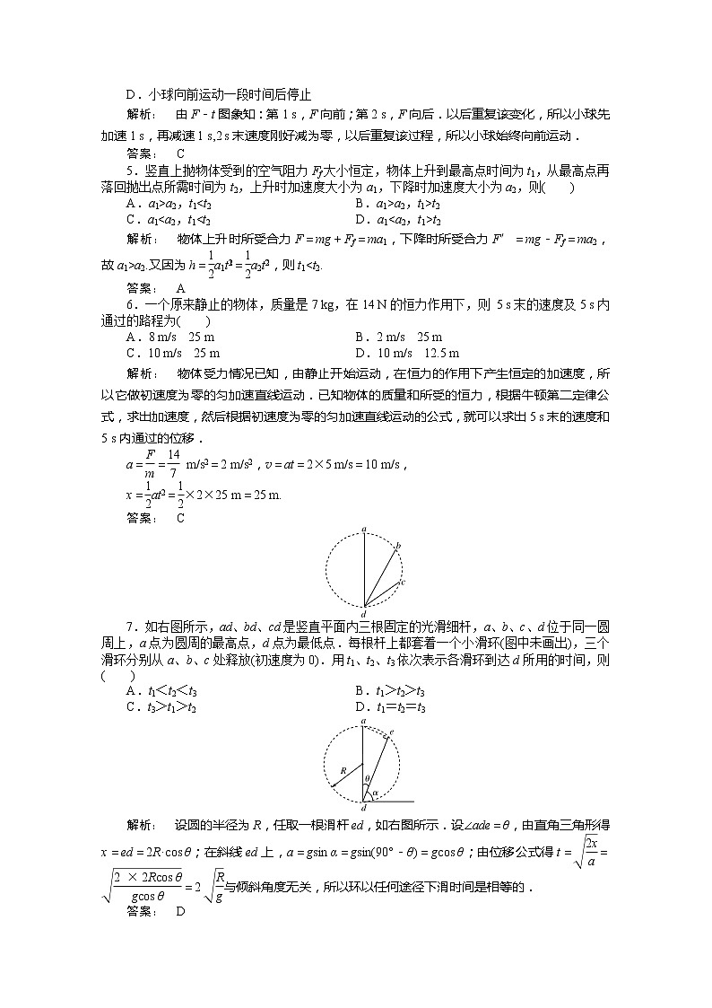 新课标同步导学高一物理练习：4.6（人教版必修1）第2页