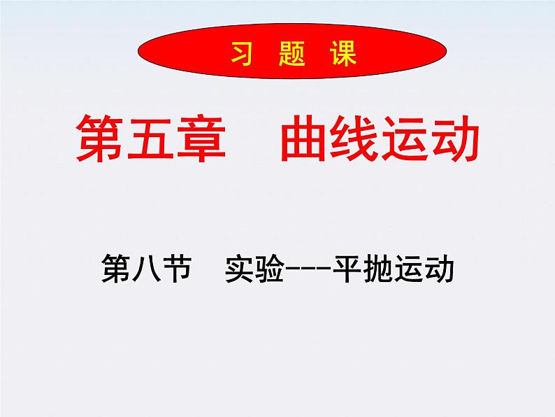 安徽省宿州市泗县二中-学年高一物理5.3《实验：研究平抛运动》课件（人教版必修2）第1页