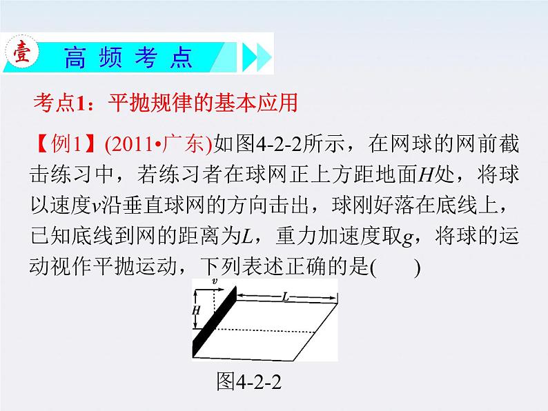 【】届高三物理一轮复习课件（人教版）：第5章  第3节  平抛运动03