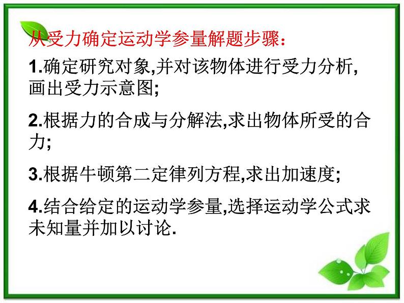 高中物理人教版必修1课件 用牛顿运动定律解决问题08