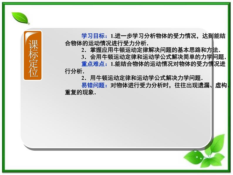 吉林省长春市第五中学高中物理（新人教版必修1）课件：第四章第六节《用牛顿运动定律解决问题》(一)第2页