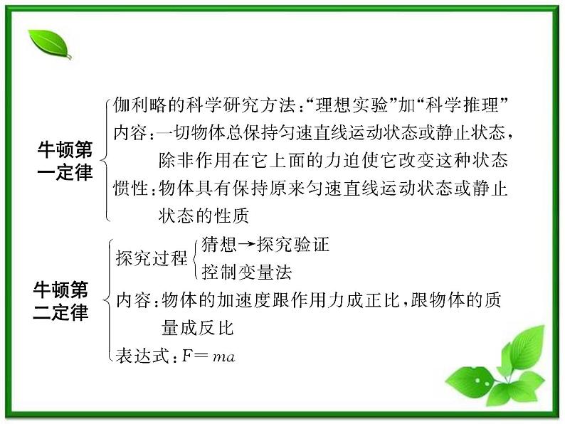 吉林省长春市第五中学高中物理（新人教版必修1）课件：第四章《牛顿运动定律》本章优化总结第3页