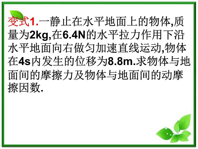 《用牛顿定律解决问题 二》课件9（22张PPT）（新人教版必修1）第4页